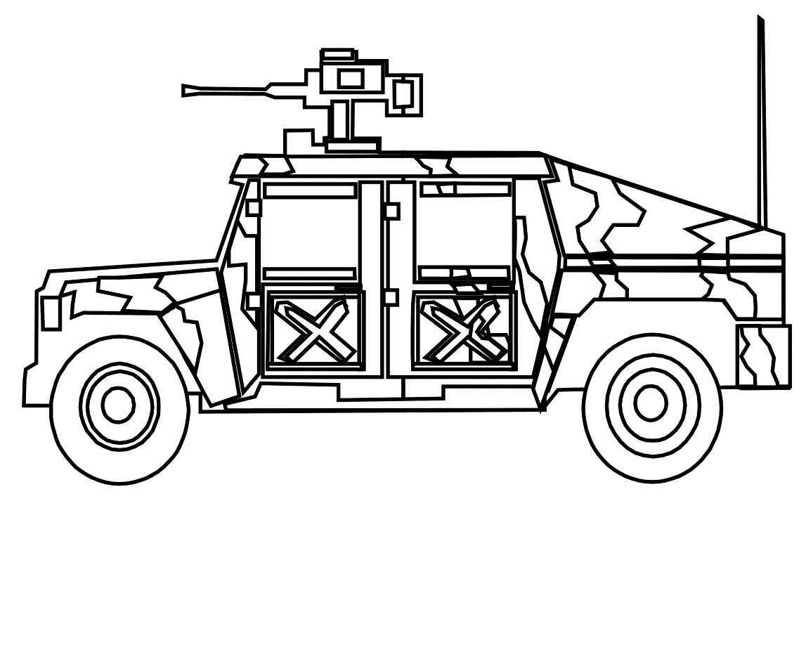 Раскраска военные машины