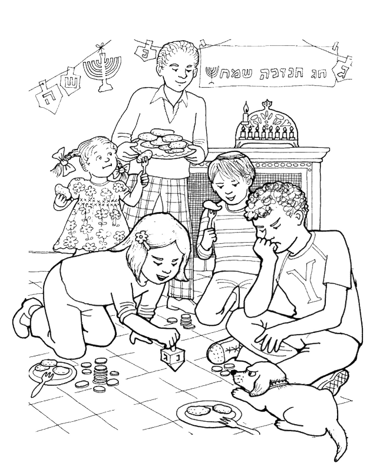 Раскраска семейные праздники для детей