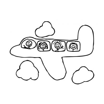  раскраска самолет для детей 2 3 лет