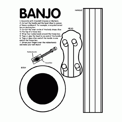 Раскраски Банджо - распечатать, скачать бесплатно