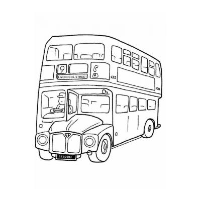  автобус картинка раскраска