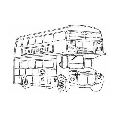  картинка автобус раскраска для детей