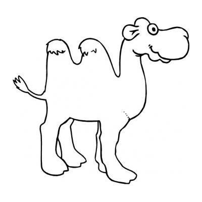  Верблюд - рисунок для раскрашивания