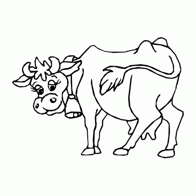  Раскраска с коровами