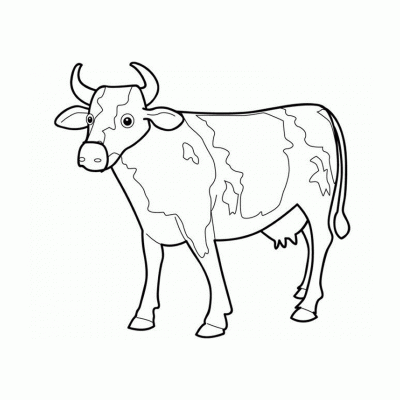 Раскраска Корова