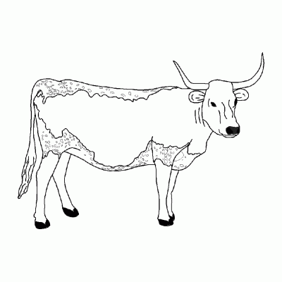  Распечатать раскраску с Коровой