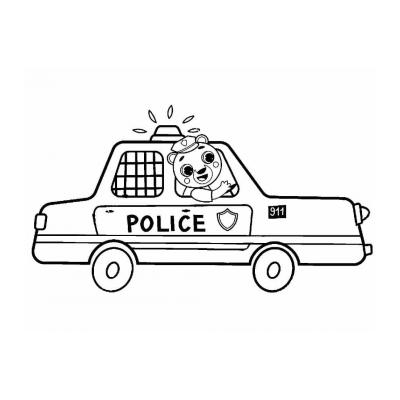  рисунок полицейской машины для детей