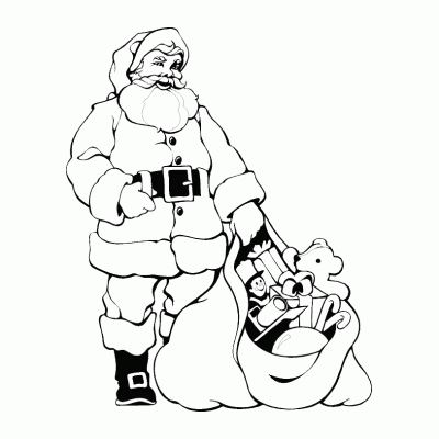 Раскраска Дед Мороз