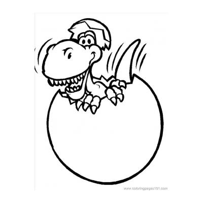 Динозавр - раскраска для детей