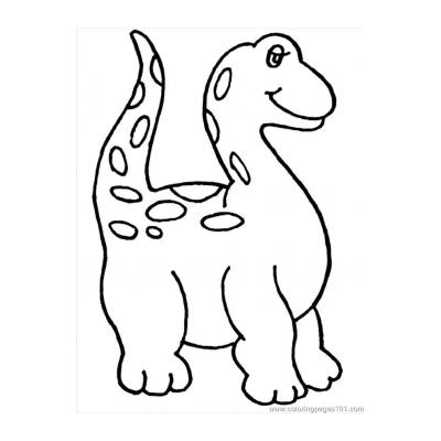  Динозавр - распечатать и раскрасить