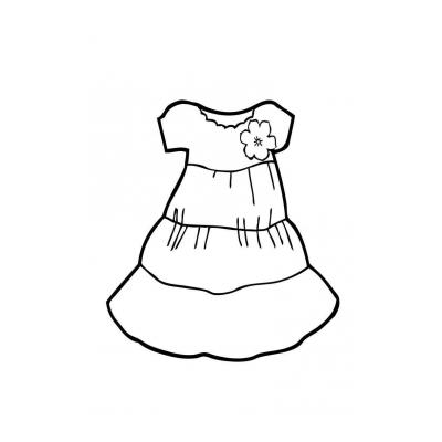  платье с пуговицами картинка для детей