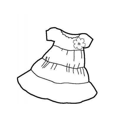  платье для раскрашивания в детском саду