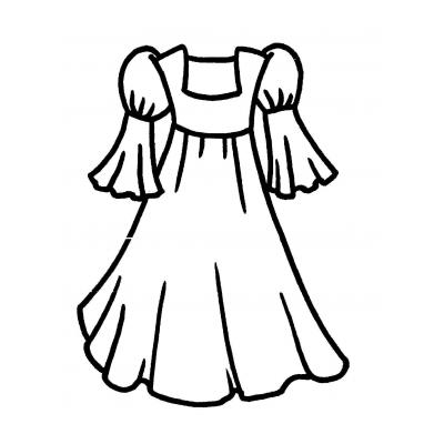  шаблон платья для рисования в детском