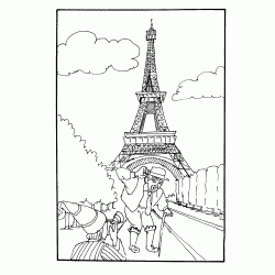 Раскраска Париж