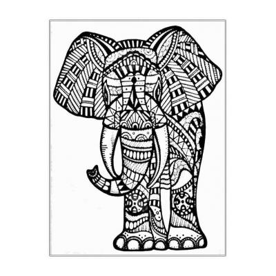  Распечатать раскраску со слоном