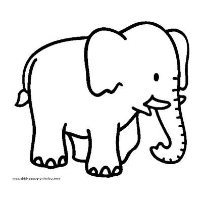  Слон - раскраска для детей