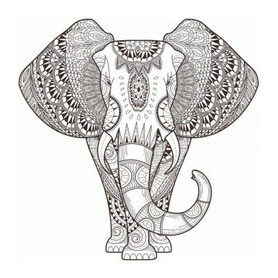  Раскраска Слон