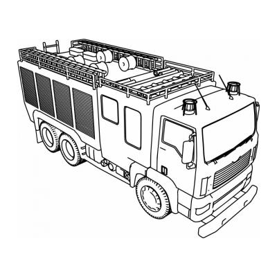  рисовать пожарную машину для детей