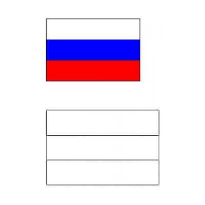 Шаблон российского флага