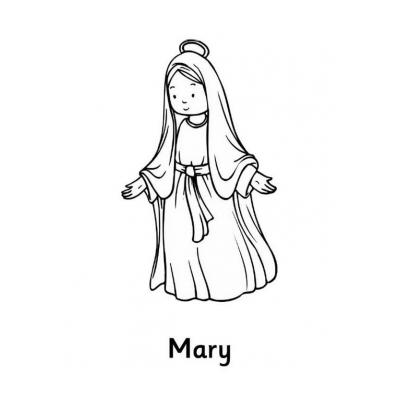 Раскраски дева Мария - распечатать, скачать бесплатно