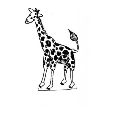 Раскрасить жирафа