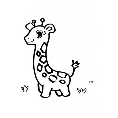  Раскрасить жирафа