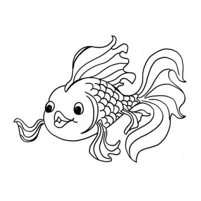 Раскраски Золотая рыбка - распечатать, скачать бесплатно