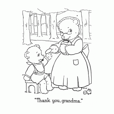 Раскраска бабушка