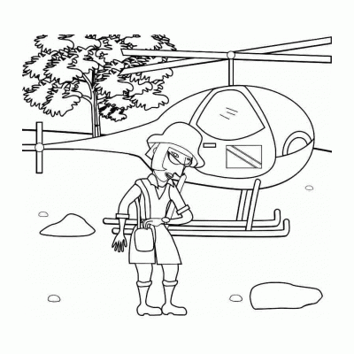 Вертолет раскрска для дошкольников