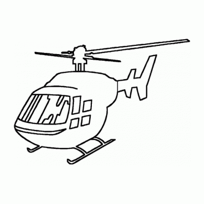 Раскраска с вертолетом