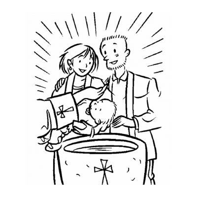 Раскраски Крещение - распечатать, скачать бесплатно