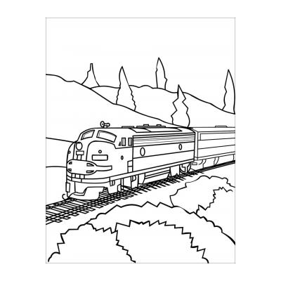  раскраска пассажирский поезд