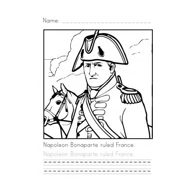 Раскраски Наполеон - распечатать, скачать бесплатно