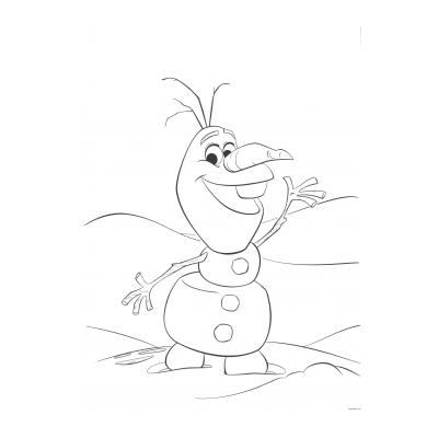  Раскраска Снеговик для детей