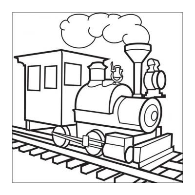  раскраска поезд с вагонами