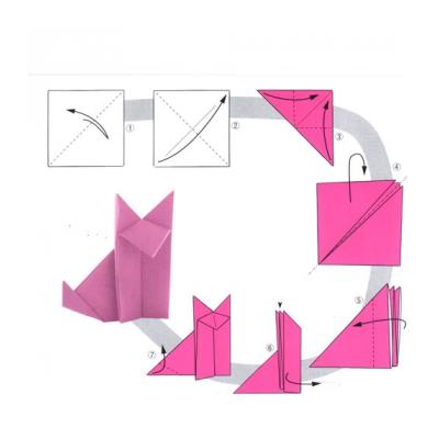 схема оригами для детского сада