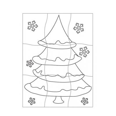 Разрезные картинки на тему "Зима" для детей - распечатать, скачать бесплатно