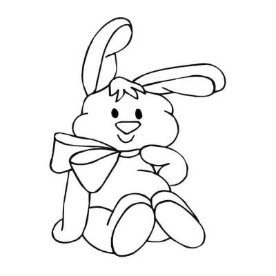  Кролик - раскраска для детей