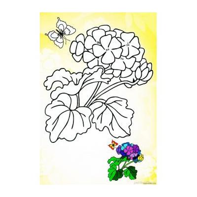  картинки цветы раскраска для детей