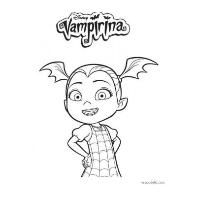 Раскраска Вампирина (девочка вампир) - распечатать, скачать бесплатно