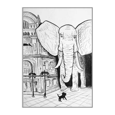 Раскраска Слон и Моська - распечатать, скачать бесплатно