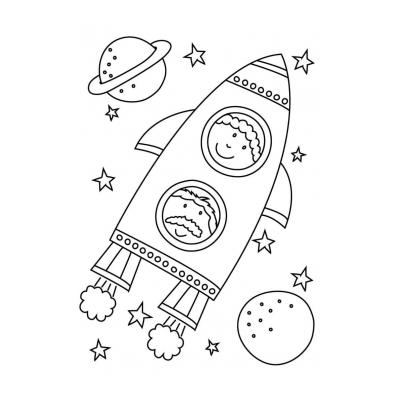 раскраска космос для детей 3 - 4 лет