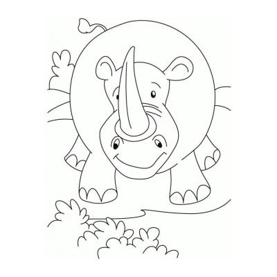  Как раскрасить носорога
