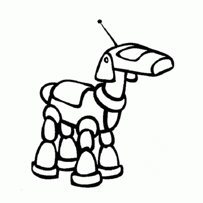 Раскраска Робот — собака - распечатать, скачать бесплатно