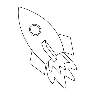 Раскраска ракета для детей 5 лет