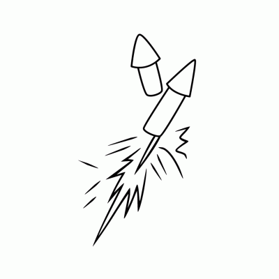 Раскраска ракета для детей 2 лет