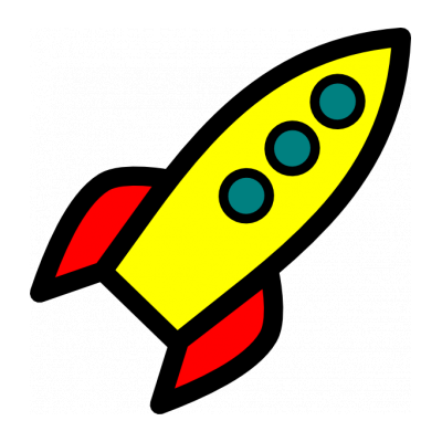 Раскраска ракета для детей 2 лет