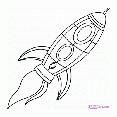 Раскраска ракета для детей 7 лет