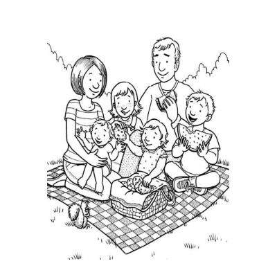 Раскраски Семейные традиции - распечатать, скачать бесплатно