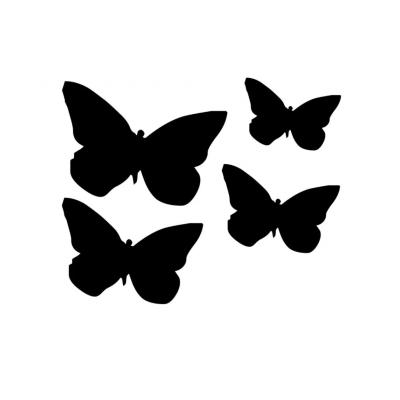 Контуры бабочек